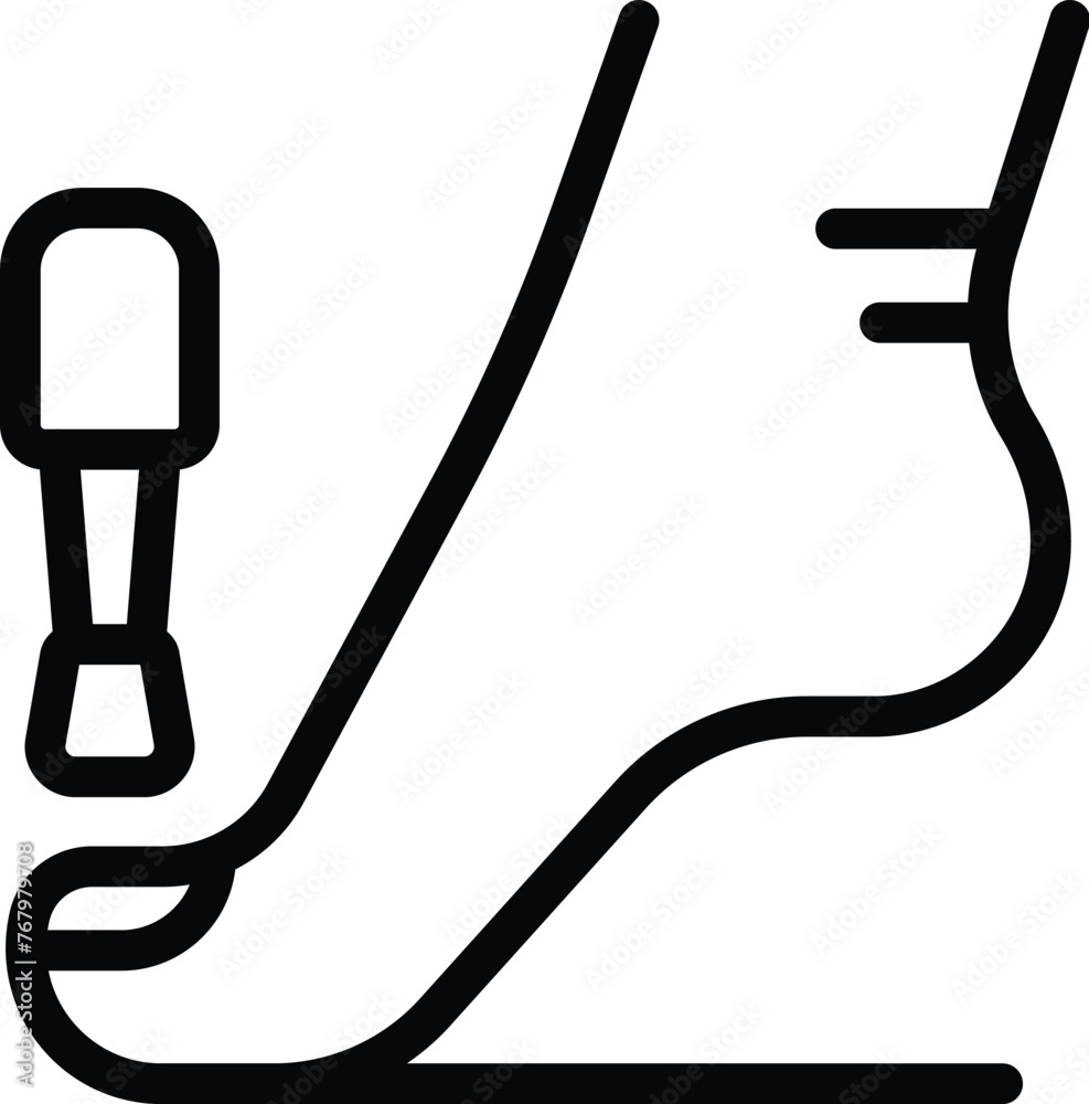 Fotografie Toenail painting icon outline vector