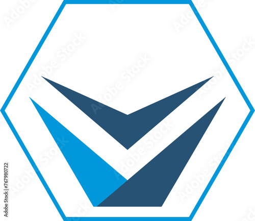 shape polygon building technology logo.