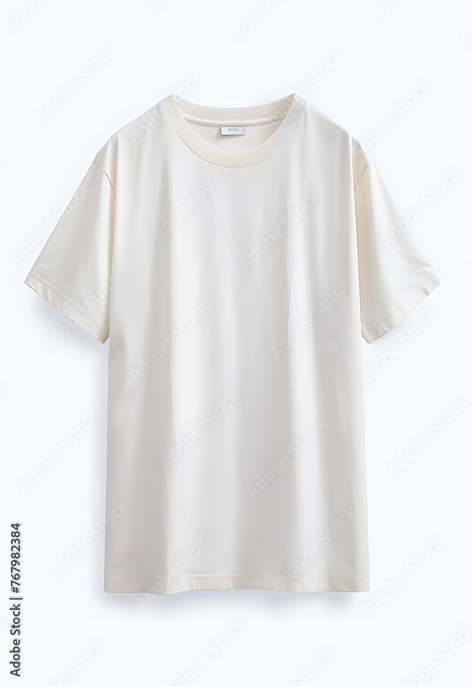 White blank T-shirt mock up isolated on white background