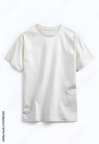 White blank T-shirt mock up isolated on white background