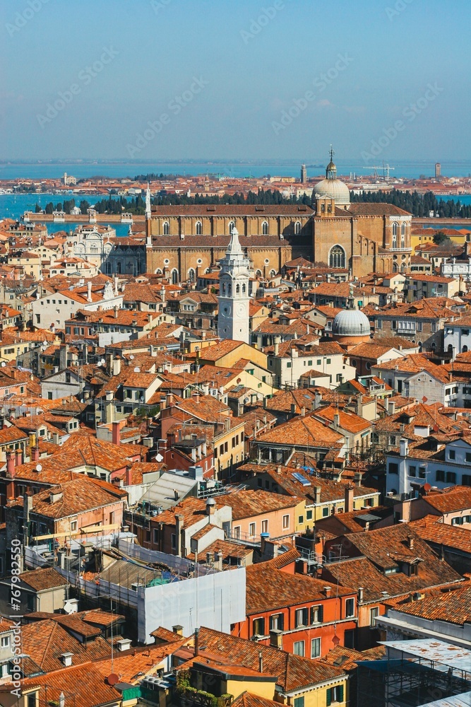 Cityscape Venice surrounded by buildings