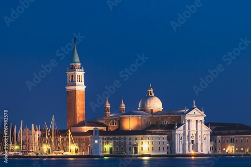 Cityscape Venice surrounded by buildings