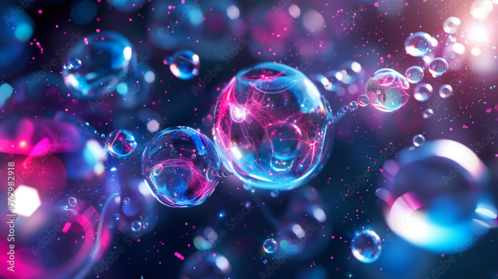 beautiful wallpaper or background with bubbles