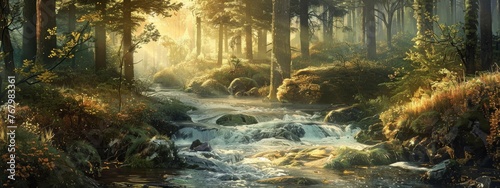 Abstract visualization of encrypted data streams flowing between organizations, emphasizing secure third-party interactions, designed for text addition -like 3D projections.