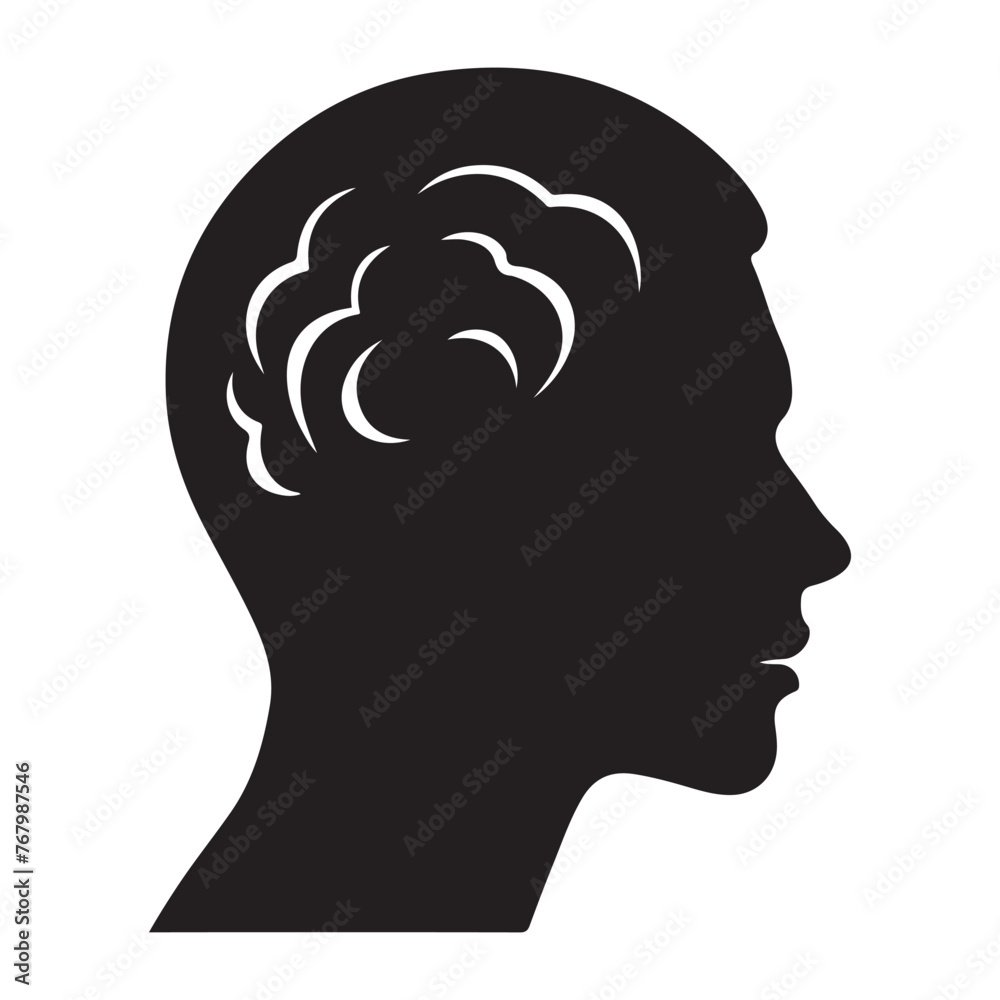 Idea Silhouette clipart on a white background Idea Silhouette clipart on a white background