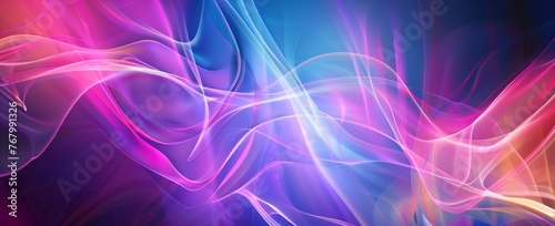 Flowing abstract in tones of pink and blue, simulating a luxurious satin texture for design and backgrounds.