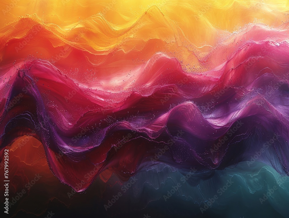 Artistic depiction of timbre and harmony interplay, with vibrant sound ...