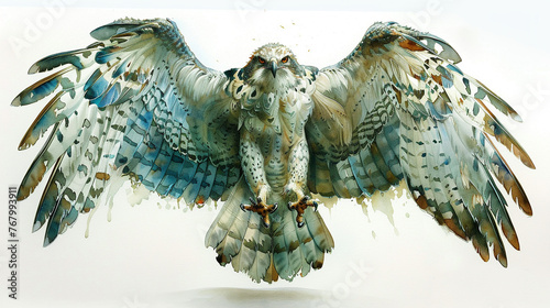 A portrayal of a giant roc the legendary bird of prey