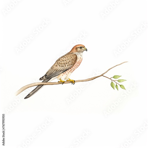 Redtailed Hawk, watercolor, painting, colorful, cute