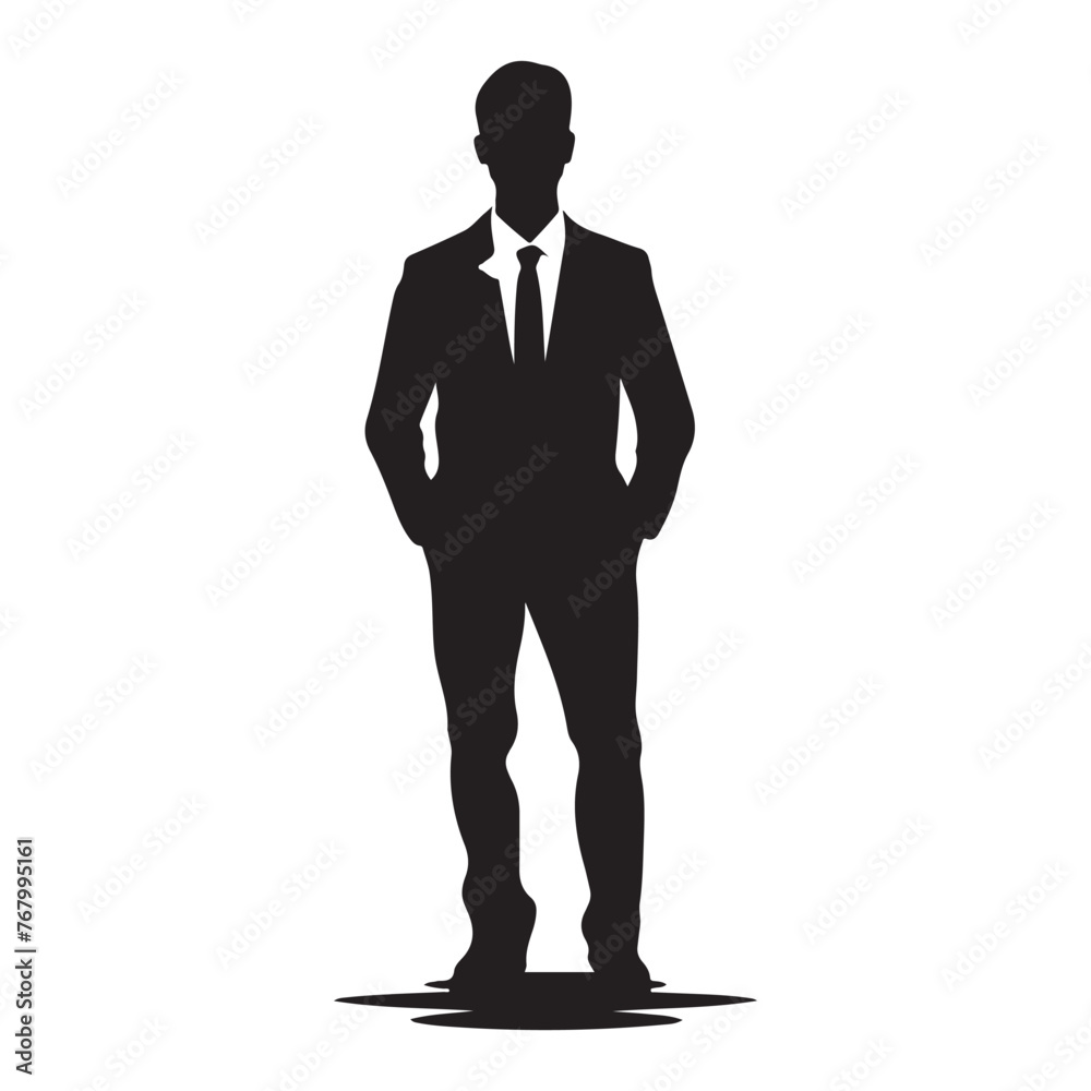 Innovative Businessman with Lightbulb Idea Silhouette clipart on a white background Innovative Businessman with Lightbulb Idea Silhouette clipart on a white background
