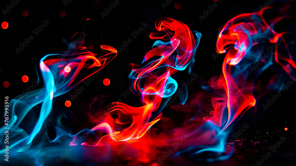abstract and colorful fire flames on dark background. energy explosion. abstract and colorful fire flames on dark background. energy explosion.