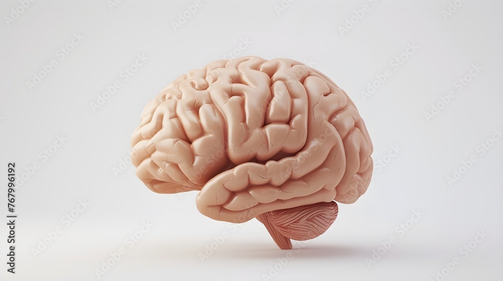 3d render of brain on white background 3d render of brain on white background