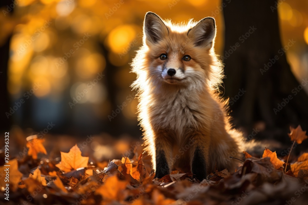 Curious Fox in the Autonal Forest., generative IA