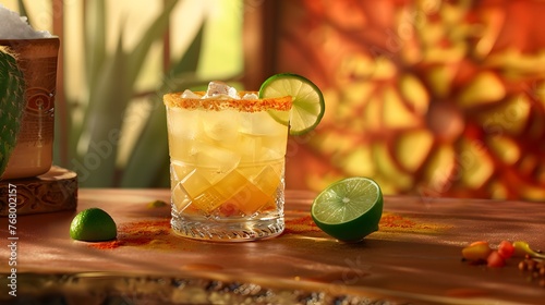 Grand Margarita with Lime and Tequila photo