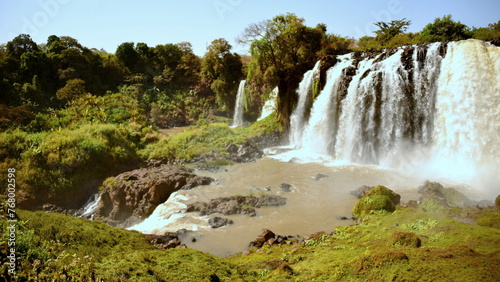 The Blue Nile Falls are waterfalls located in Ethiopia. Known as Tis Issat or Tissisat in Amharic, they are located in the first part of the river, about 30 km from the town of Bahir Dar and Lake Tana photo