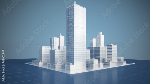 3D building model created with Generative AI tecnology.