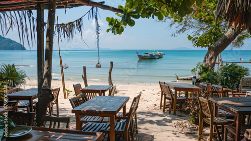 beach chairs and umbrellas