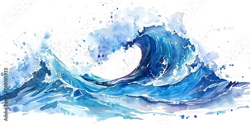 watercolor Ocean Waves