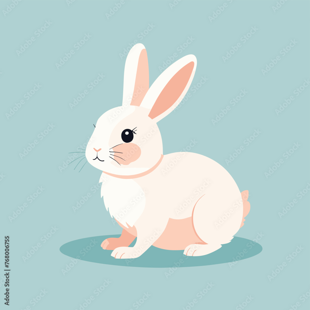 Rabbit simple style flat cartoon illustration vector design Rabbit simple style flat cartoon illustration vector design