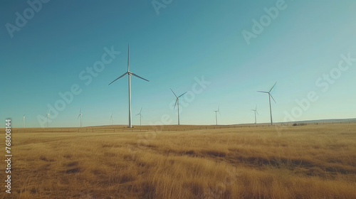 Wind Power Symphony: Turbines Dance in the Sky