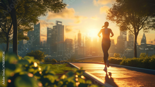 Morning Run: Urban Fitness at Sunrise