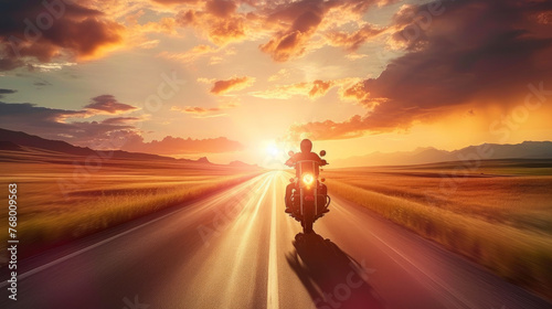 Adventure Awaits: Motorcycle Journey © Andrii 