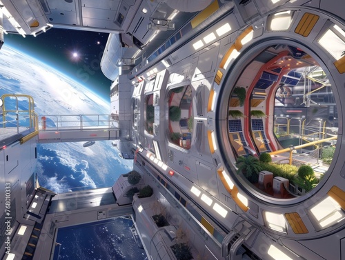 Virtual reality construction of space habitats photo