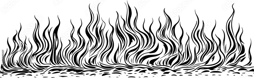 Handdrawn fire flame sketch Handdrawn fire flame sketch