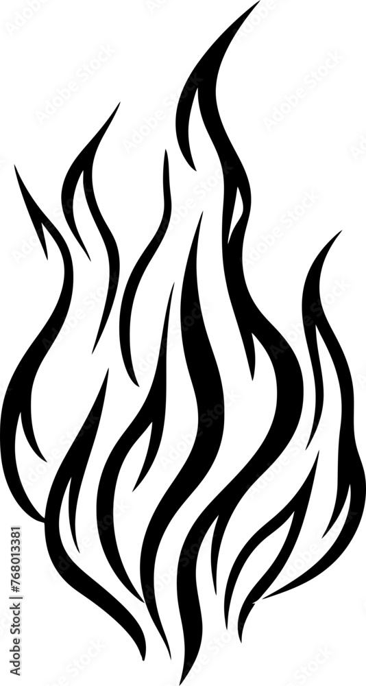 Handdrawn fire flame sketch Handdrawn fire flame sketch