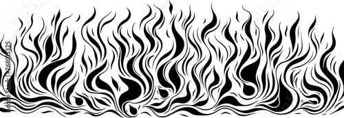 Handdrawn fire flame sketch