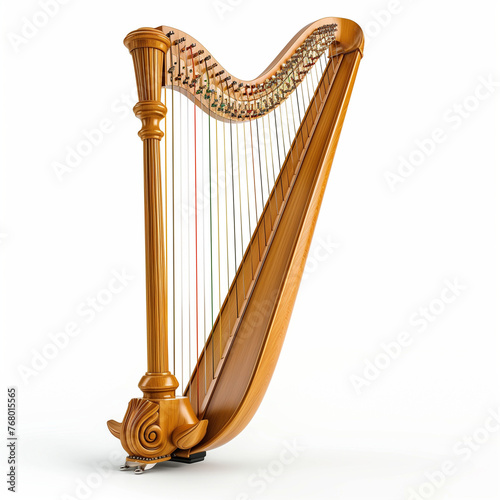 harp isolated on white