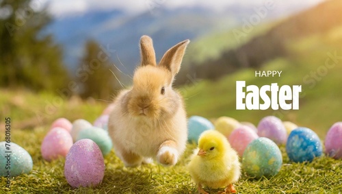  Happy Easter background for poster, cover or postcard
