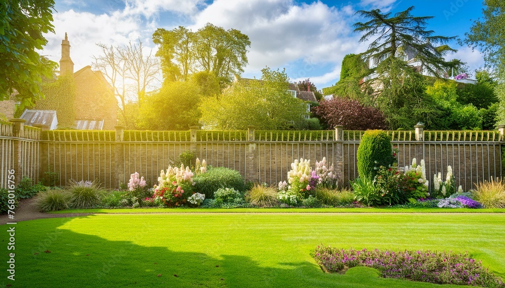 Obraz premium Country Garden with flowers
