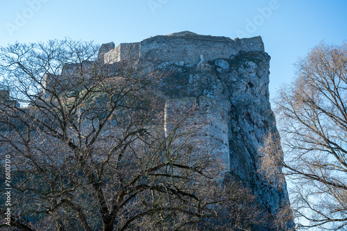 View of Devín Castle in Bratislava.