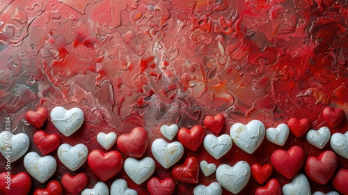 Red Background With Hearts