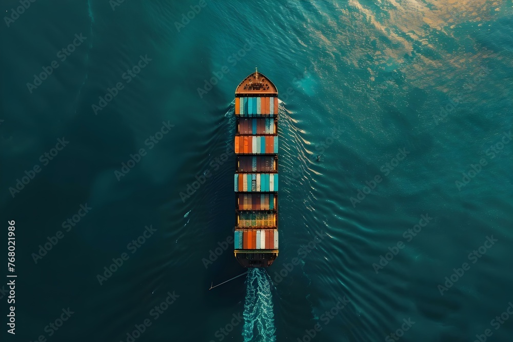 A container ship at a port showcasing smart logistics technology for efficient freight shipment tracking and delivery. Concept Container Ships, Port Technology, Efficient Logistics, Freight Tracking A container ship at a port showcasing smart logistics technology for efficient freight shipment tracking and delivery. Concept Container Ships, Port Technology, Efficient Logistics, Freight Tracking
