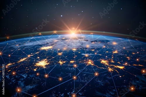 Connecting Global Media, Smart Cities, Businesses, and Partnerships through Digital Technology Networks. Concept Global Media, Smart Cities, Businesses, Partnerships, Digital Technology Networks