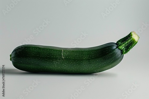 a zucchini on a white surface