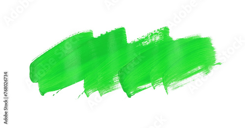 Green watercolor paint brush stroke isolated on transparent background. watercolor png.