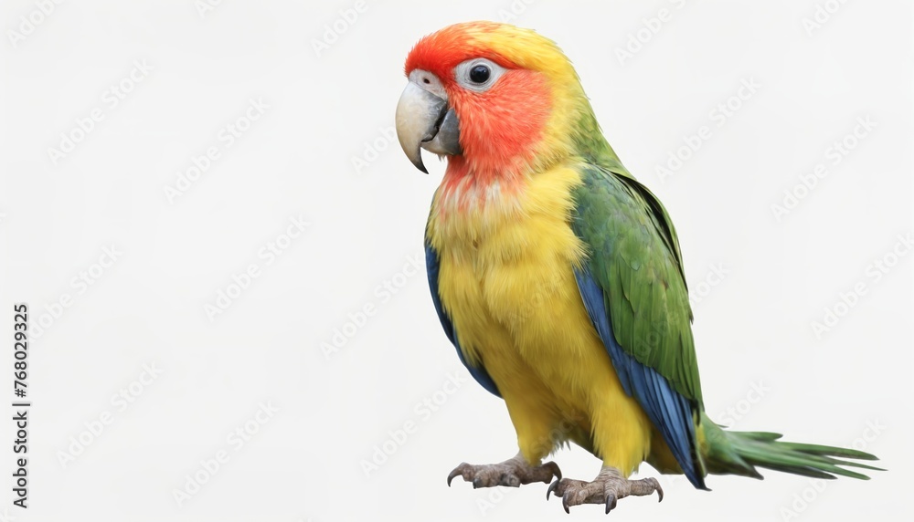 Beautiful Colorful Parrot isolated on a solid color background