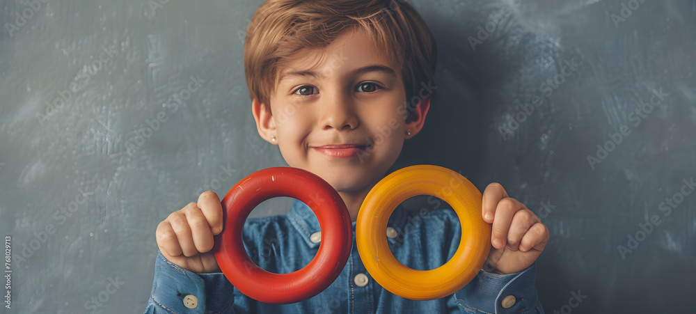 Naklejka premium A 5 year old child is being adopted by his mother, ai generative