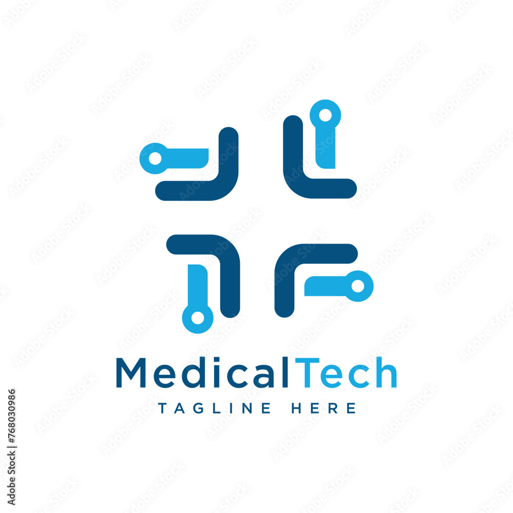 Medical Technology sign Modern creative vector Logo template