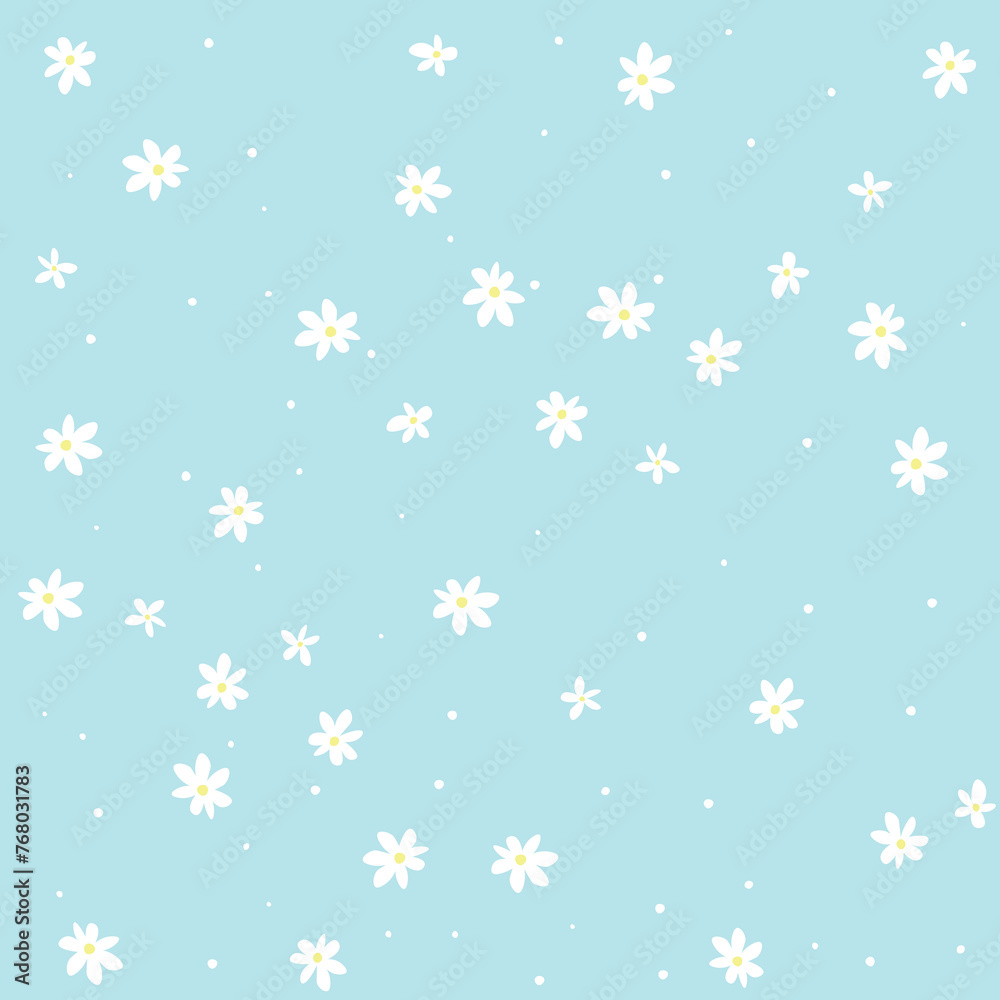 Flat design floral pattern background