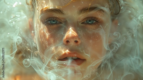 Visual depiction of odorcausing chemicals swirling around a teenager, demystifying the sources of pungent scents no grunge