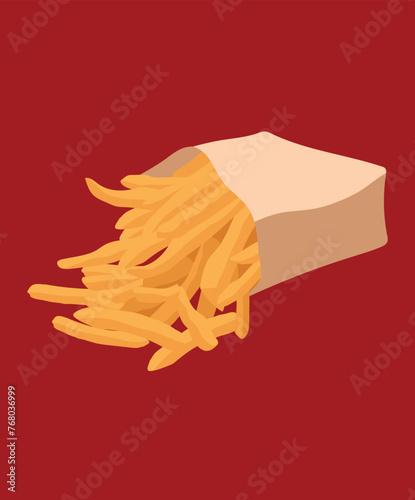 French Fries Fast Food Bag