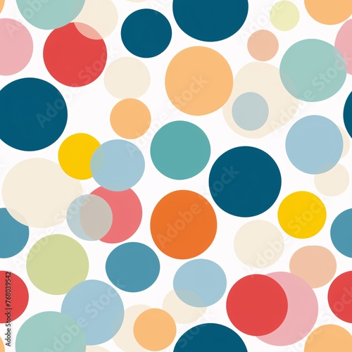 Polka dots in various sizes and colors 02 - Perfectly repeating background pattern for your designs