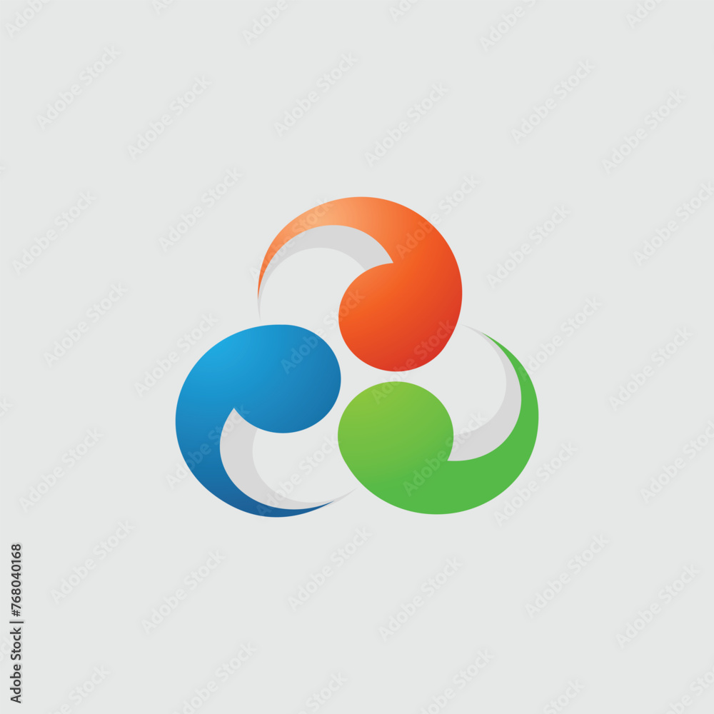 Vector logo design for business. Team Work. Association, Alliance, Union Vector logo design for business. Team Work. Association, Alliance, Union