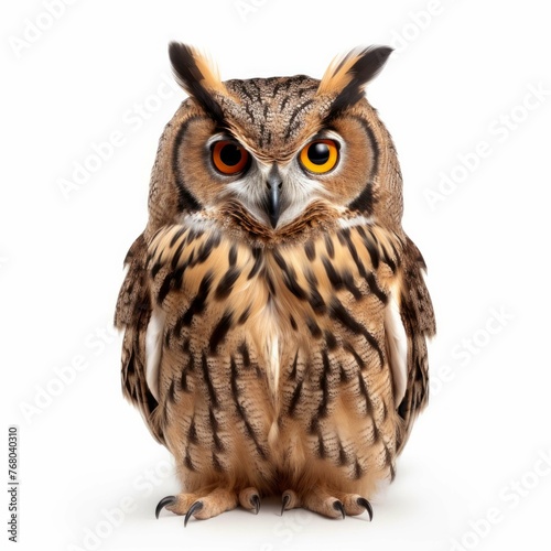 Owl isolated on white background © Michael Böhm