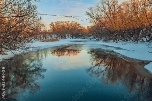 winter nature in the Russian countryside at sunset © Иван Сомов