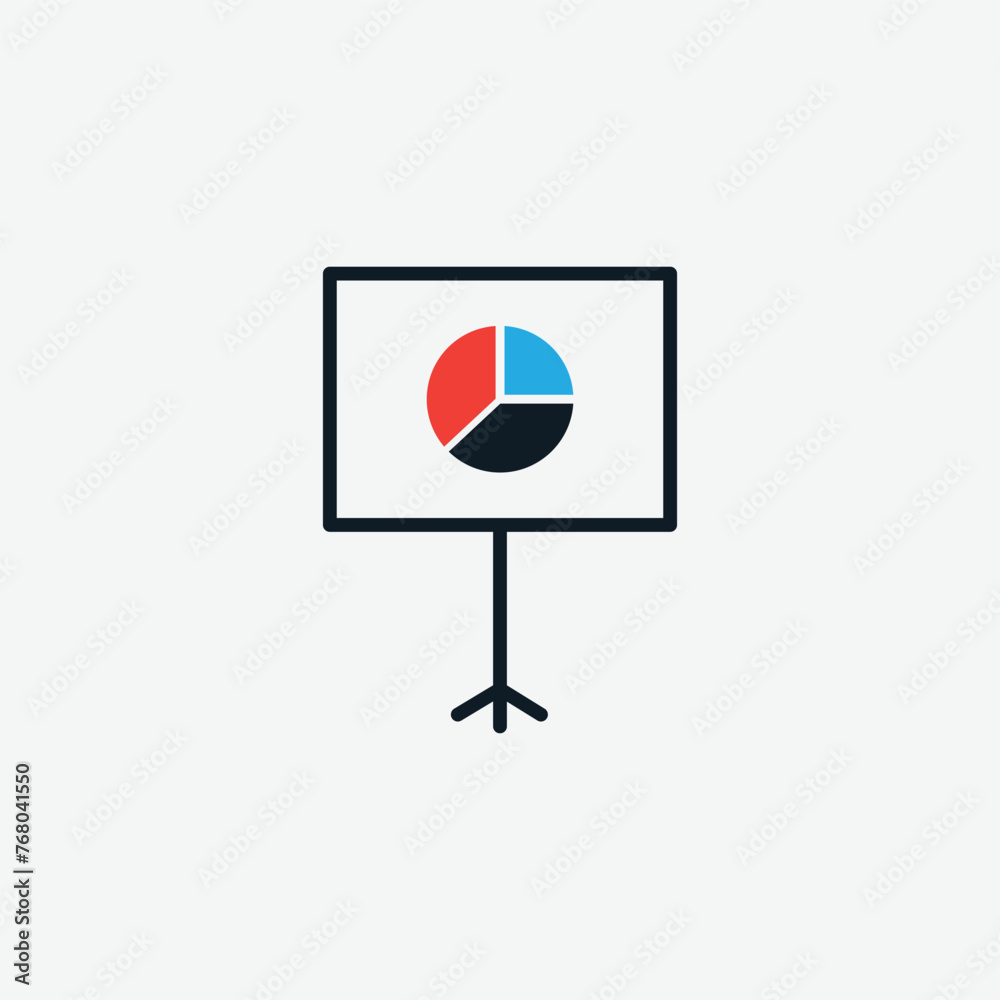 Naklejka premium Chart icon business chart icon vector logo design template